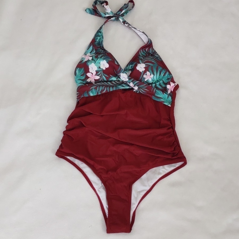 New Burgundy One Piece Size M